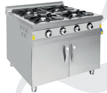 GAS COOKER 4+CABINET, NATURAL GAS 100*100 CM