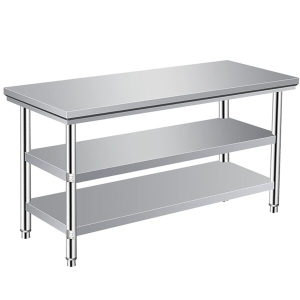 მაგიდა უჟანგავი 2 თაროთი YC-314TB 140*70