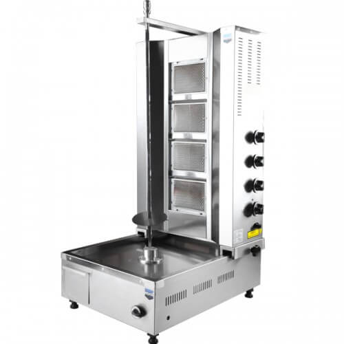 Shawarma machine with lower engine, natural gas, 4 lighter