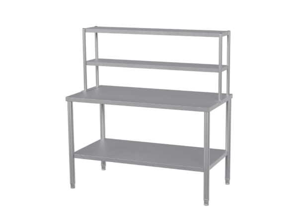 მაგიდა უჟანგავი 2 თაროთი YC-312S 120*70*860MM+600MM