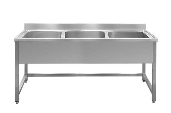 Stainless Steel Table With 3 Sinks YC-TS180 W1800*D700*H(800+100)MM